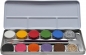10 Farben 2 Glitzer Metall-Palette
